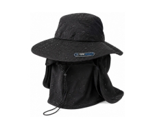 water-repellent black hat